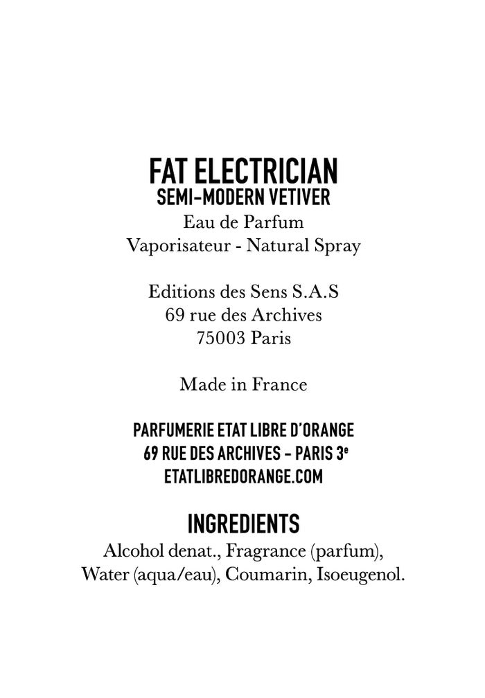 FAT ELECTRICIAN 50ml 香水 Amazon.com: Etat Libre d'Orange Fat Electrician Eau de