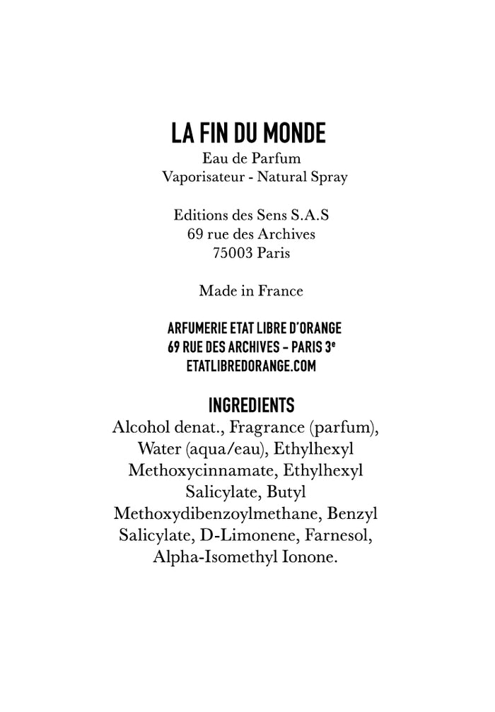 LA FIN DU MONDE – US Etat Libre d'Orange LA FIN DU MONDE – US Etat Libre d'Orange
