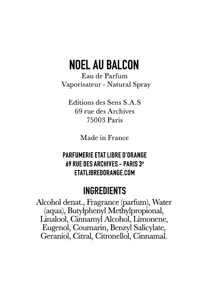 Noel Au Balcon Sample & Decants by Etat Libre d'Orange